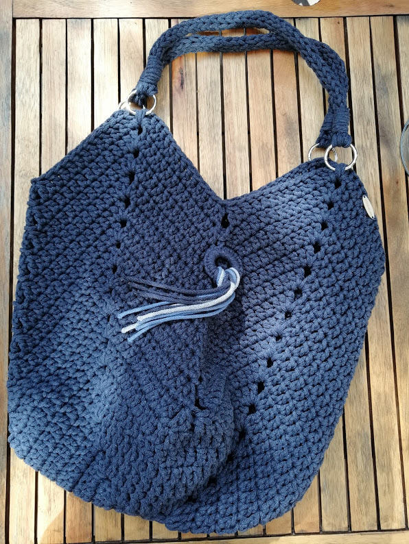 torba ze sznurka handmade