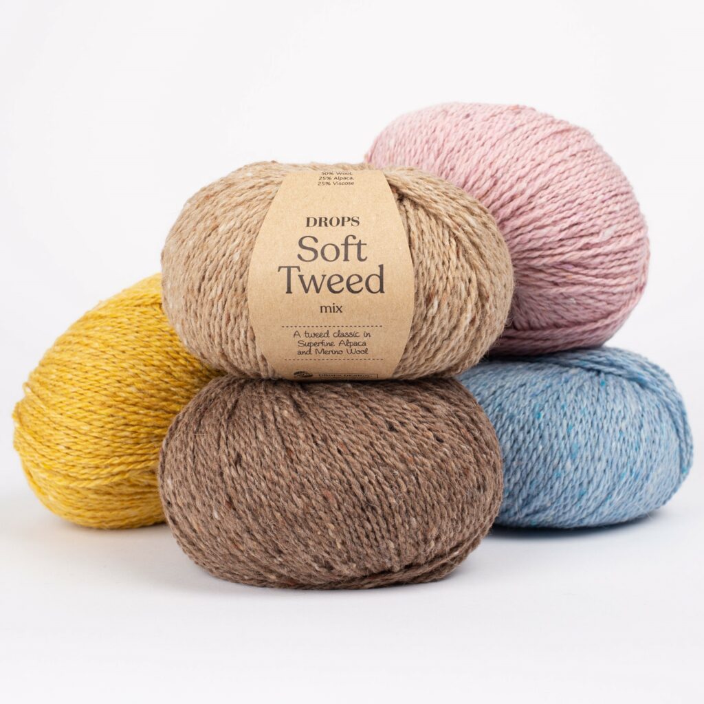 Włóczka DROPS Soft Tweed, mieszanka wełny merino